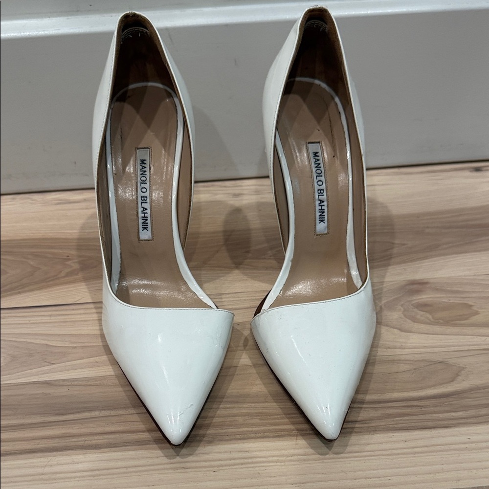 Manolo Blahnik Classic White Heels